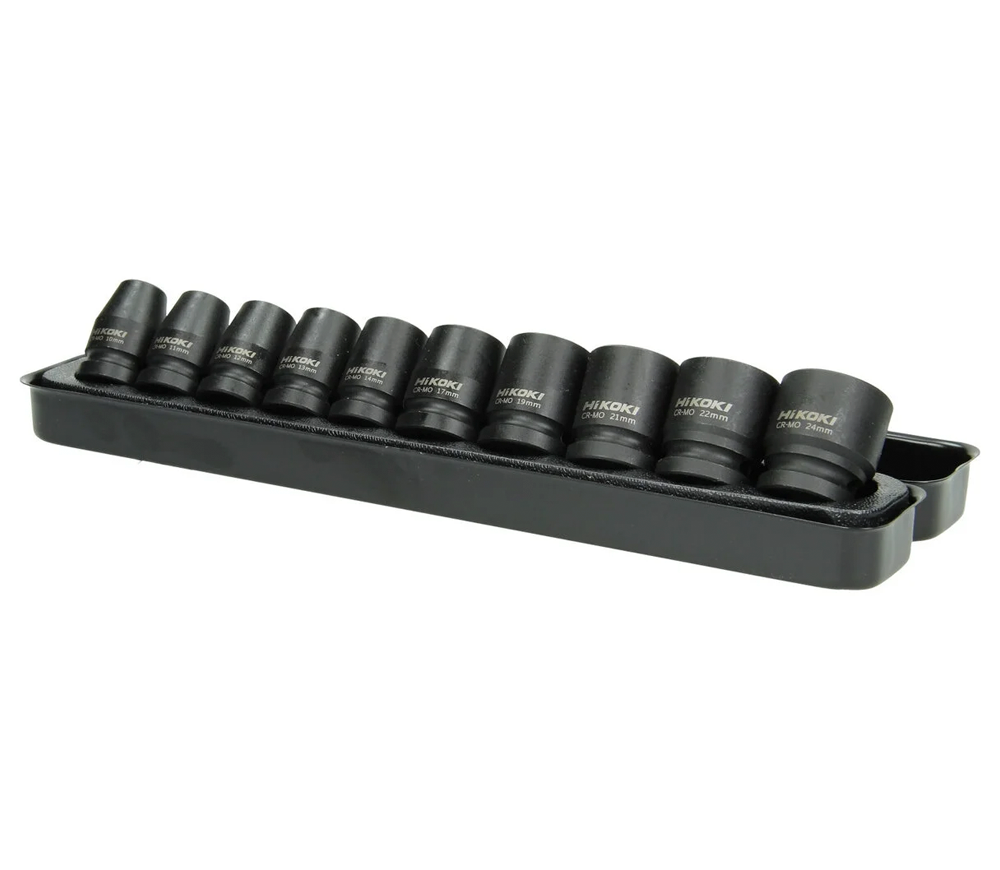 Set capete tubulare de impact 1/2″, 10 piese HIKOKI 751879 10-24  mm-3