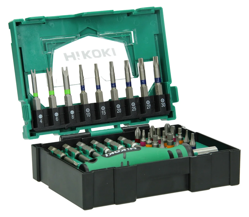 Набор бит 31 предмет с ручкой HIKOKI 40030023 PH/SL/TX-3