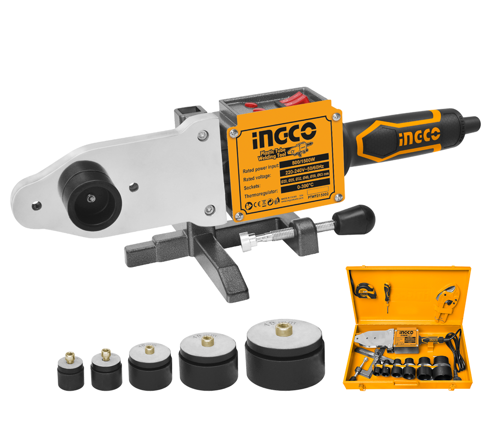Aparat de lipit tevi din polipropilena INGCO PTWT215002 1500w 20/25/32/40/50/63mm