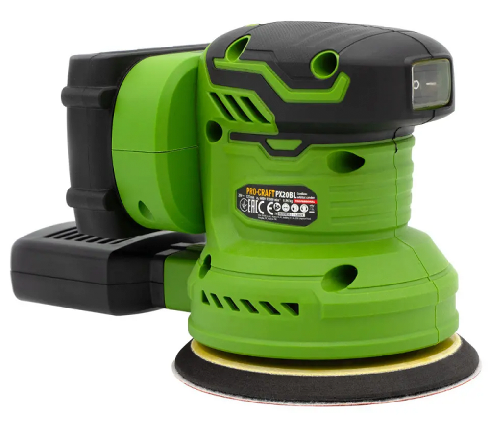 Mașină de șlefuit excentrică fără fir (fără bat) ProCraft PX20BL 125mm 20V-3