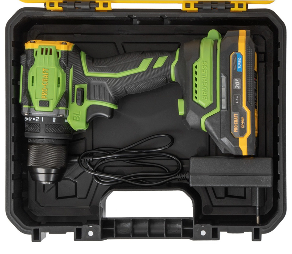 Mașină de înșurubat cu acumulator ProCraft PA18Pro BL 20V 1.5Ah-6