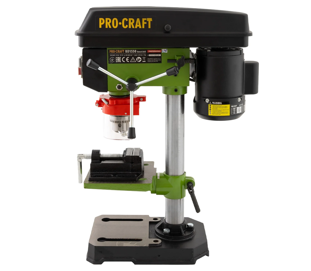 Maşină de găurit cu coloană și masă ProCraft BD1550 375w-3