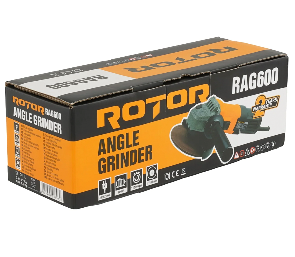 Polizor unghiular ROTOR RAG600 600w 115mm-4
