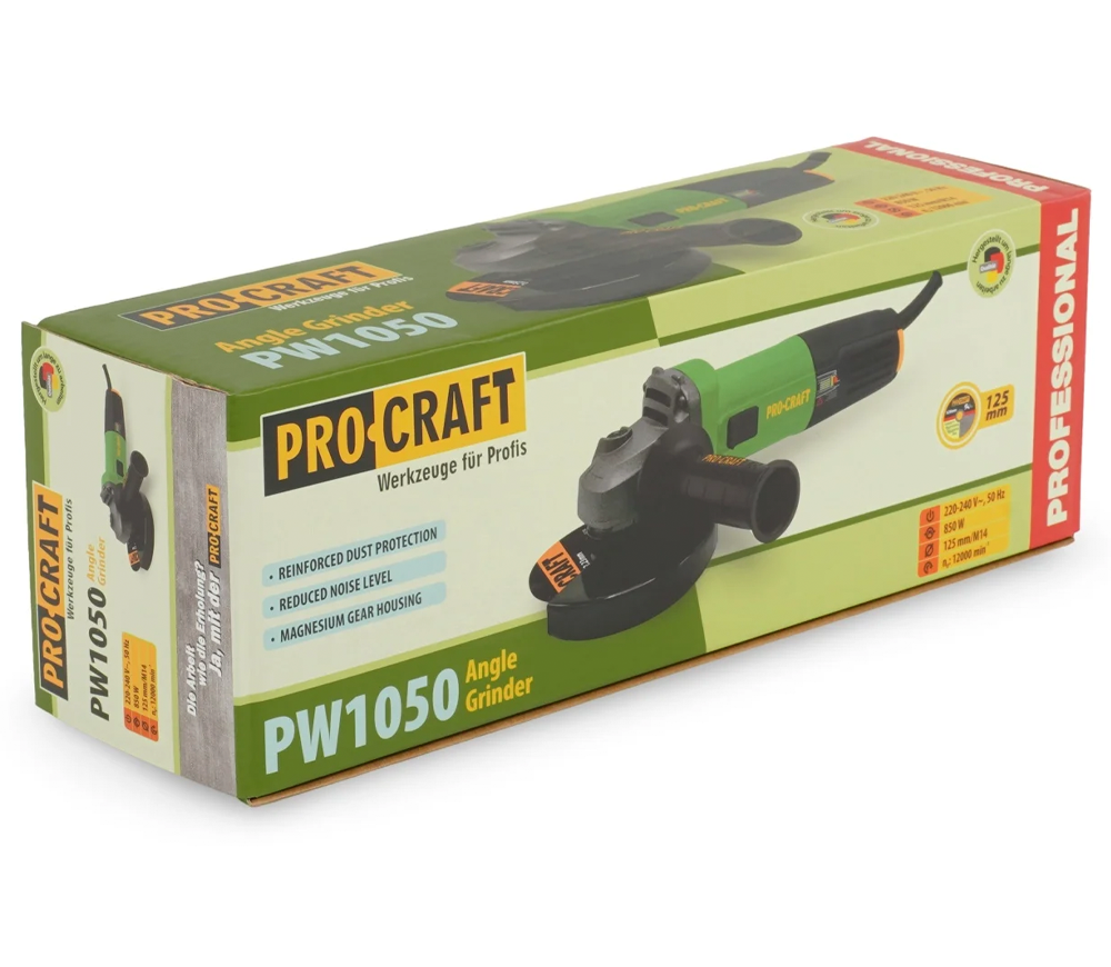 Угловая шлифмашина ProCraft PW1050 850вт 125мм-5