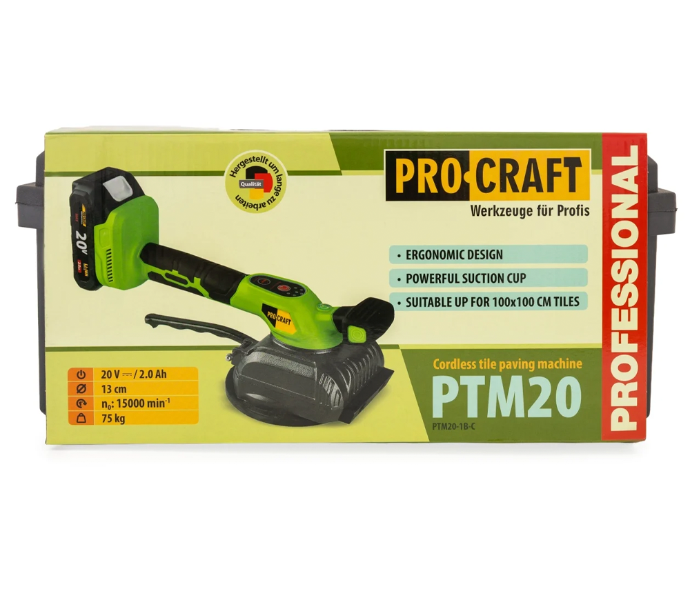 Vibrator pentru placi ceramice ProCraft PTM20 130mm 75kg-5