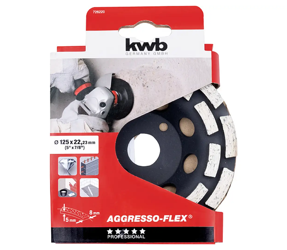Disc de șlefuit beton KWB 726220 Aggreso-Flex 125mm
