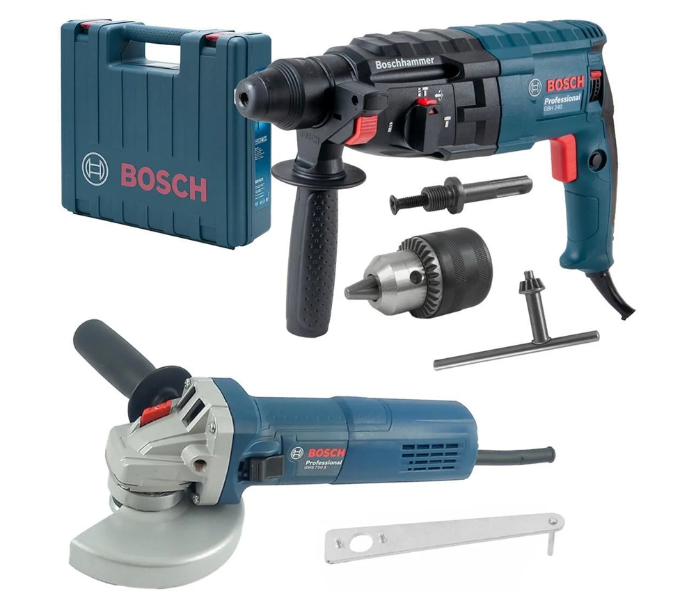 Set de unelte electice BOSCH GWS 750 + GBH 240