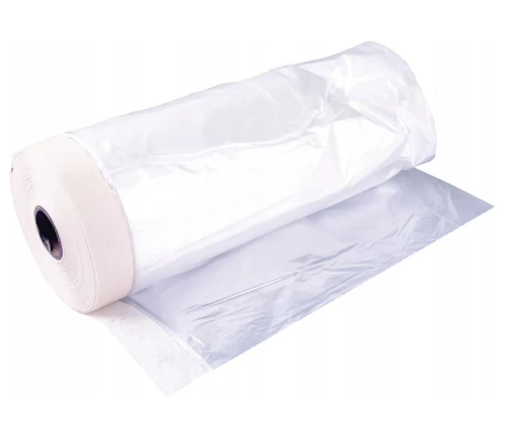 Folie protectoare cu bandă de mascare PAINTER FOL0534 33m 550mm