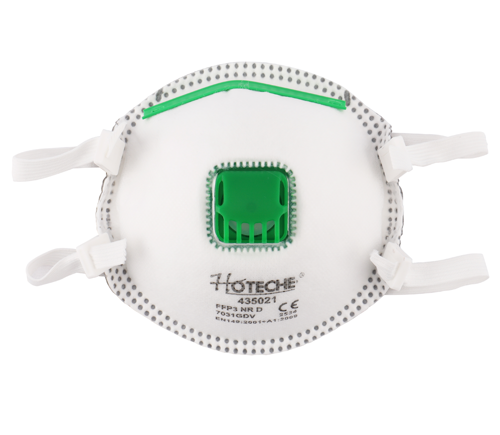 Mască respiratorie FFP3 cu supapă, set 2 bucăți HOTECHE 435021