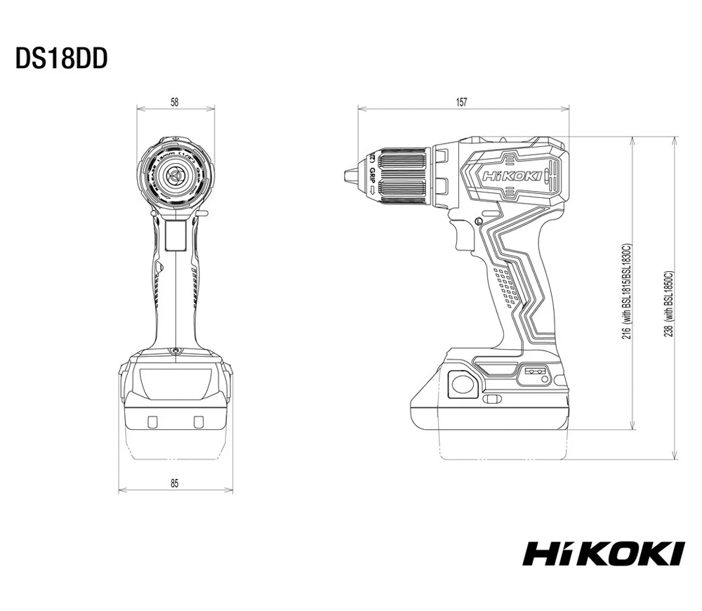 Mașină de înșurubat cu acumulator (fără bat.) HIKOKI DS18DDW2Z 18V-4