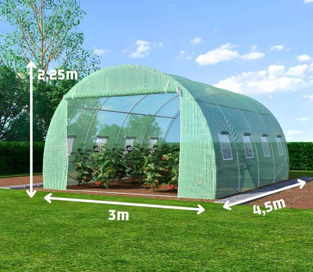 Seră arcuită TEHNO-MS 4.5x3x2.25 m 13.5m² Verde