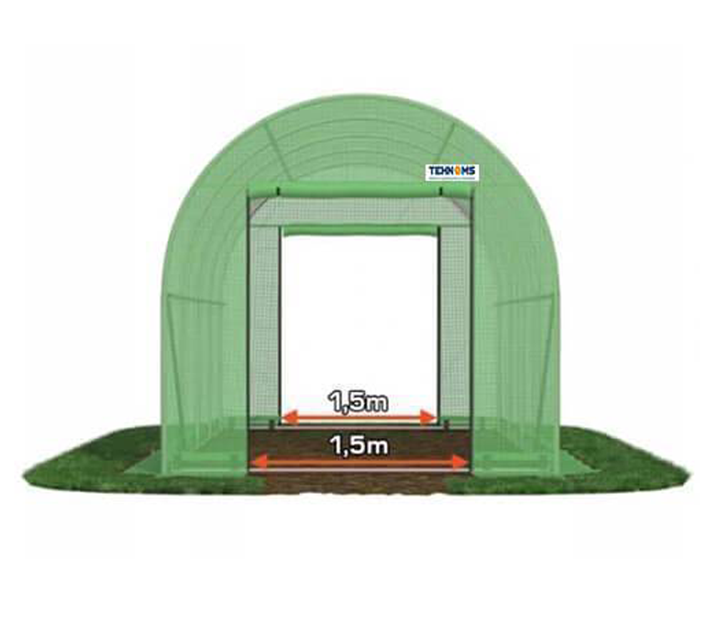 Seră arcuită TEHNO-MS 6x4x2.5 mm 24m² Verde-2