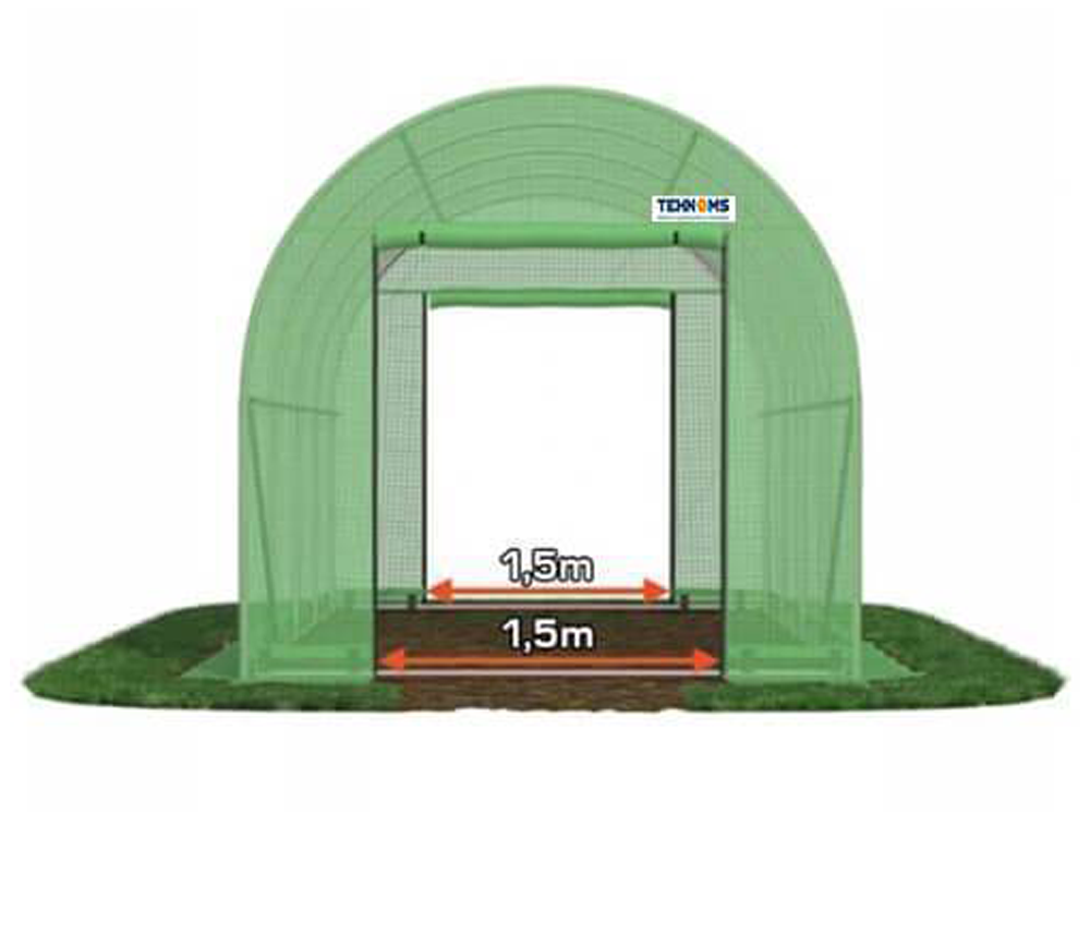Seră arcuită TEHNO-MS 8x4x2.5 mm 32m² Verde-2