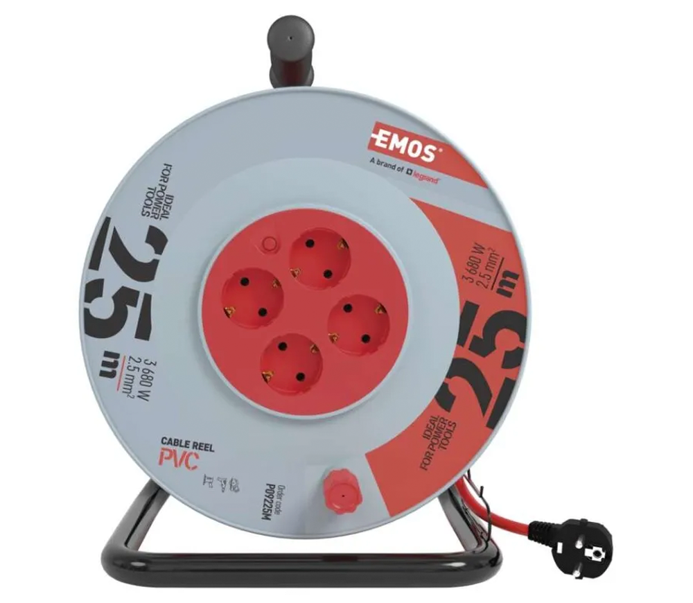 Удлинитель на катушке 25m 1-16A EMOS P09225M-2