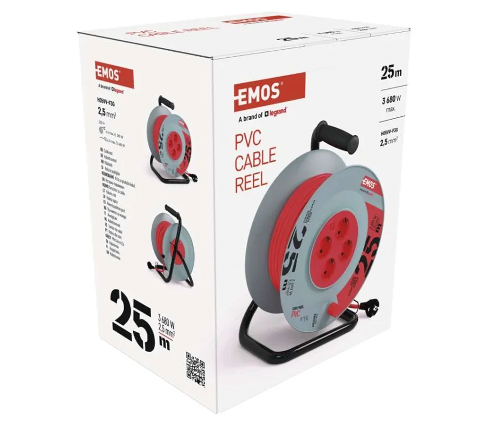 Удлинитель на катушке 25m 1-16A EMOS P09225M-5